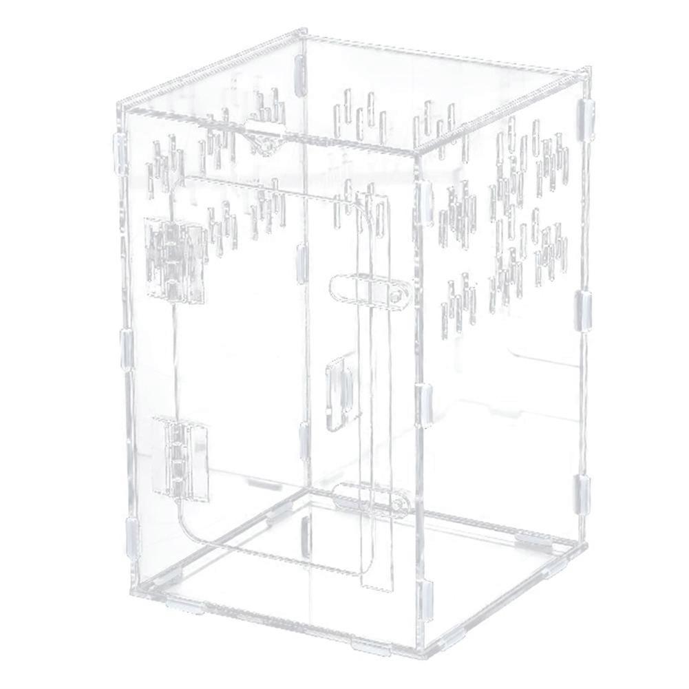 Acrylic Jumping Spider Enclosure, Transparent Reptile Terrarium, Breeding Box for Tarantula, Snake, Lizard