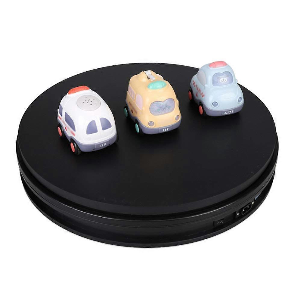 Electric Rotating Turntable Fixed Speed 360 Degree Revolving Platform TwoWay Rotation Black 35 Cm Diameter