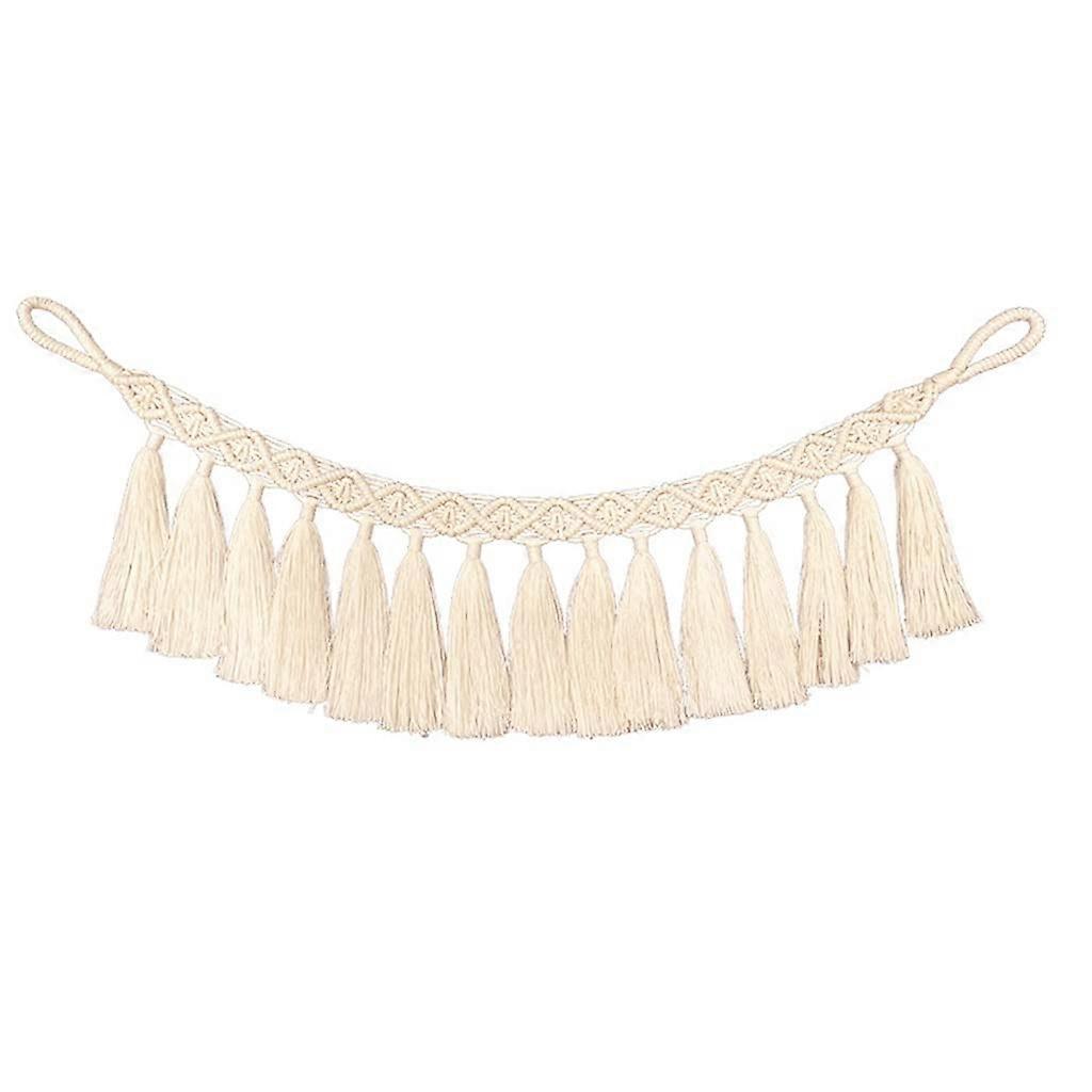 Hand Woven Curtain Tiebacks with Decorative Tassels, No Drill Holdbacks for Romantic Window Decor