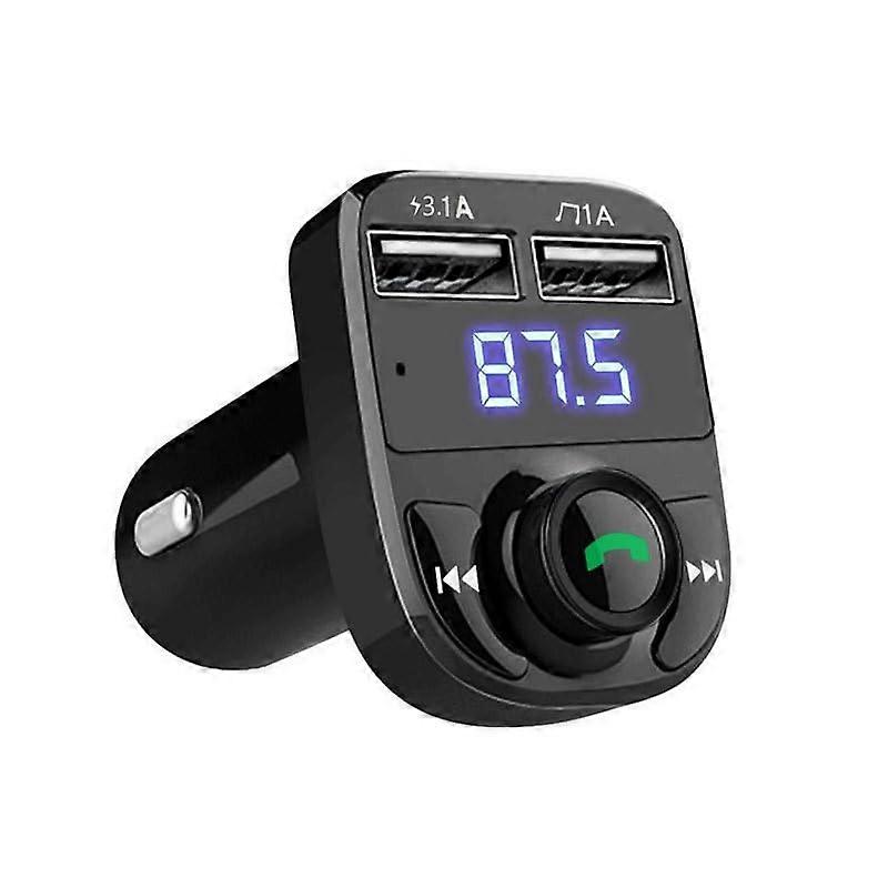 Bluetooth FM Transmitter for Car with Hands Calling, Noise Reduction, USB and TF Card Playback