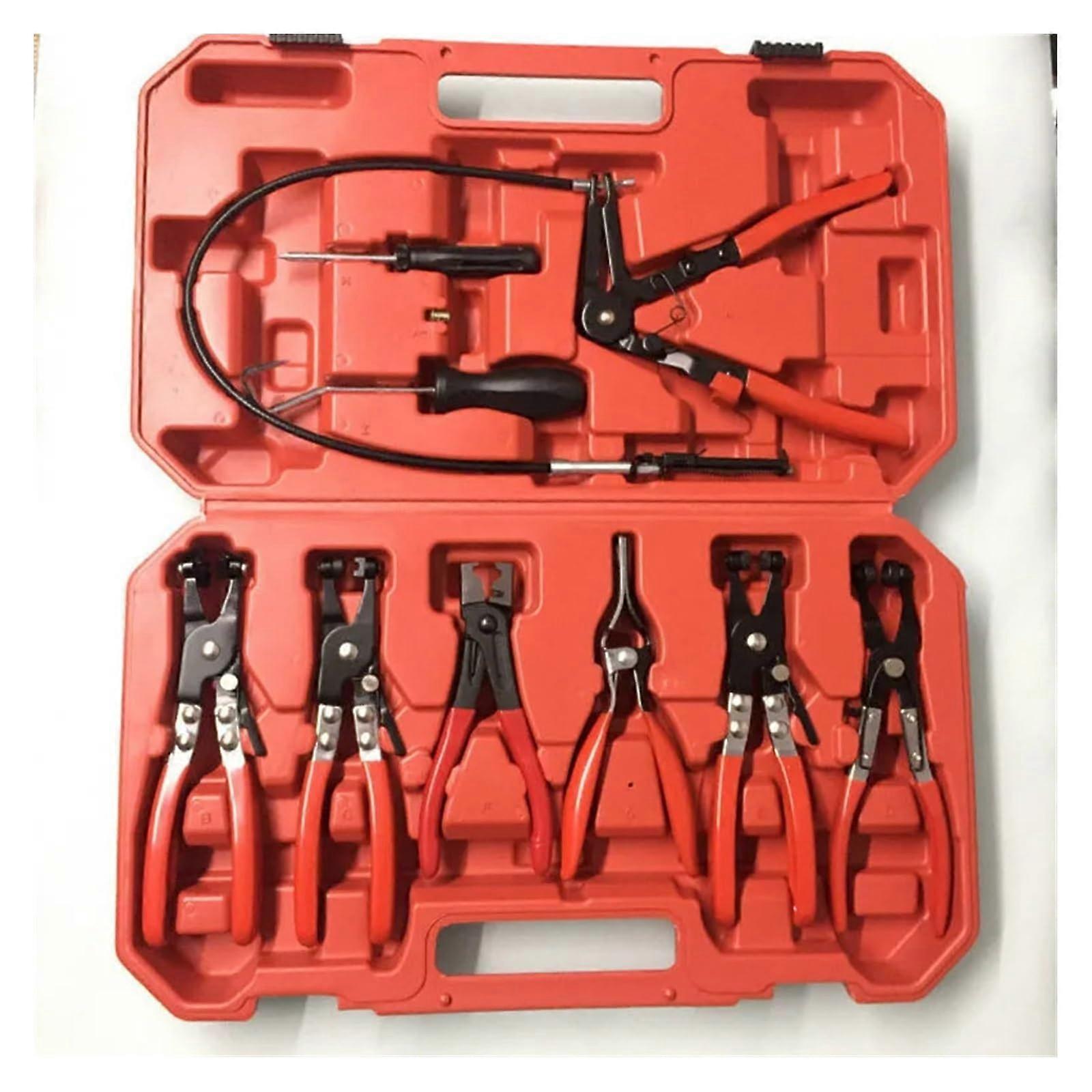 9pcs Hose Clamp Pliers Set with Swivel Jaw and Locking Grip for Automotive  and DIY