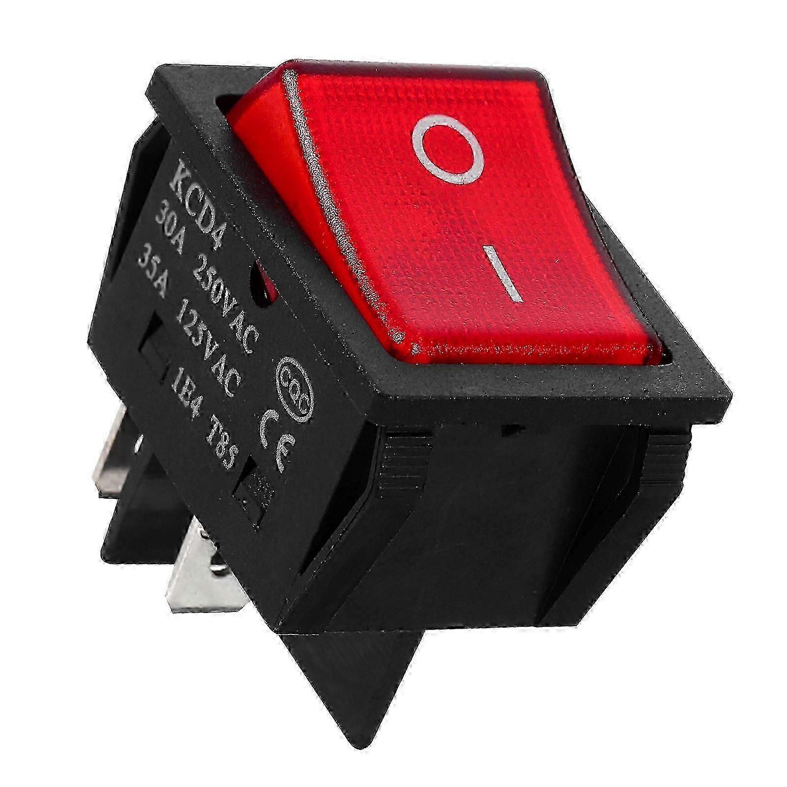 Boat Toggle Switch Rocker Switch Electrical Appliances Nighttime Use Red 1Pcs