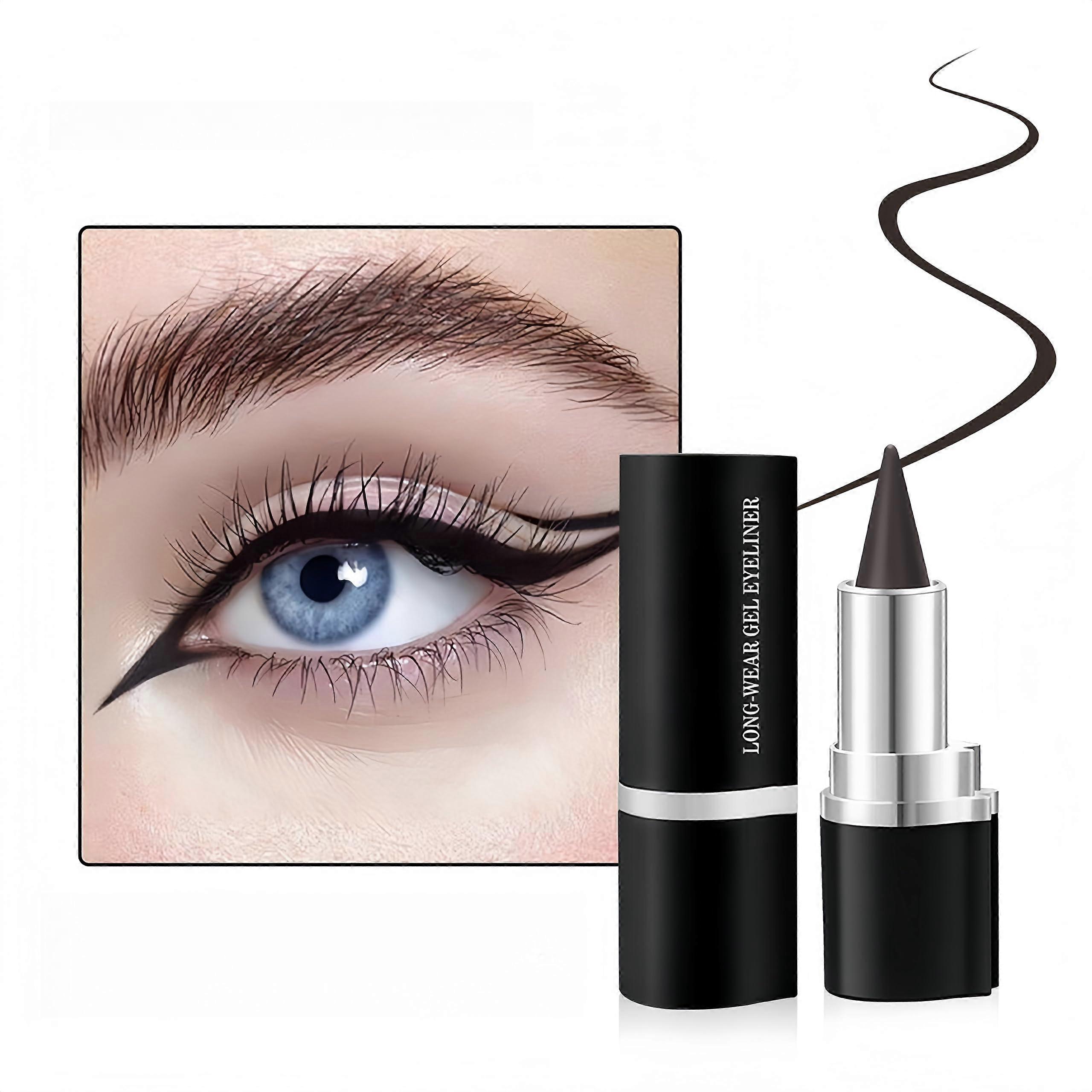 Waterproof Smudgeproof Matte Gel Eyeliner Pen Dark Gray L03 for Precise Smooth Application