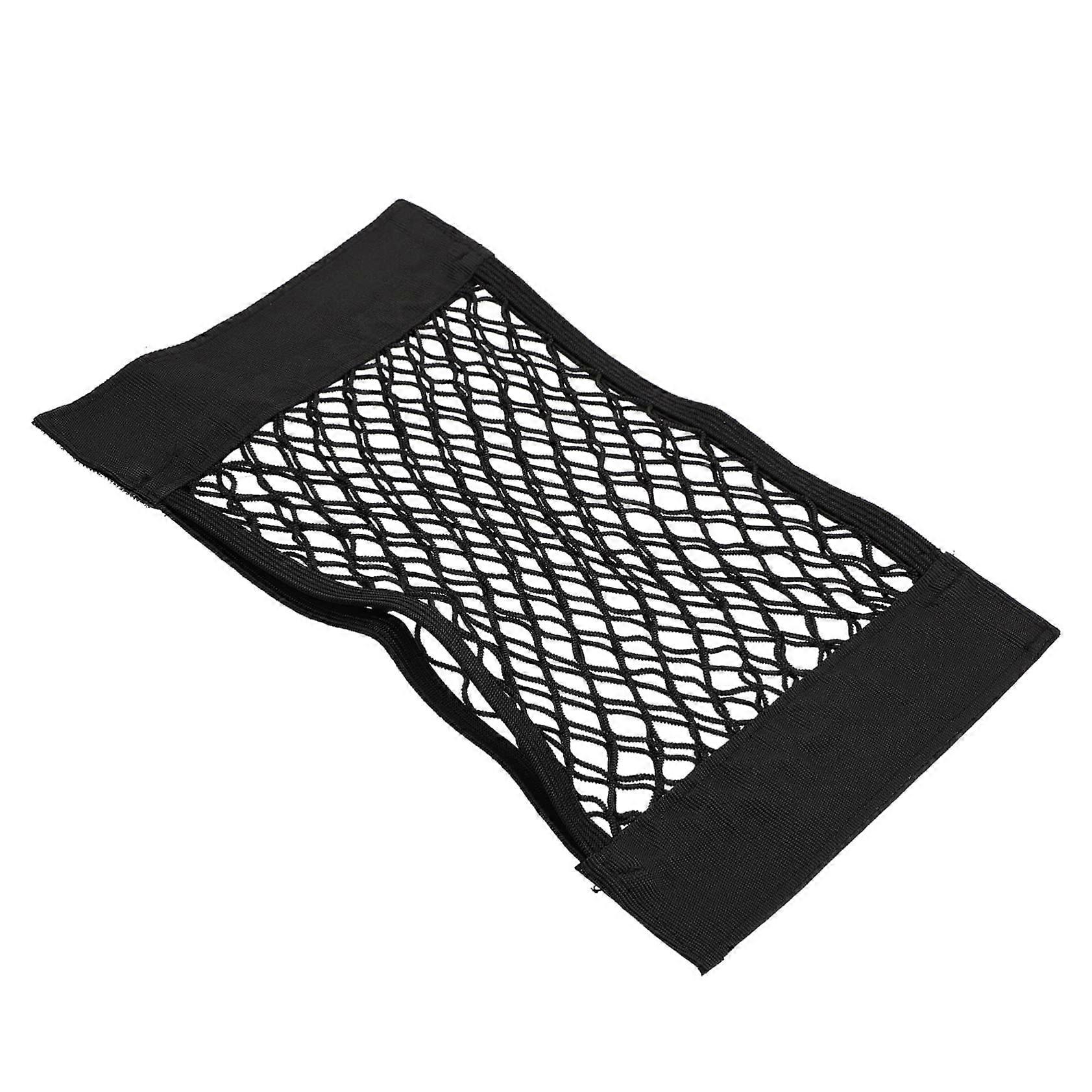 2Pcs Double Car Cargo Nets with Durable Elastic Mesh for Easy Trunk Organization and Secure Storage