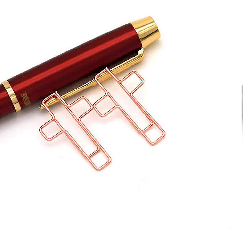 Cross Paper Clip Multi Purpose Metal Document Clips for Office Use 10Pcs