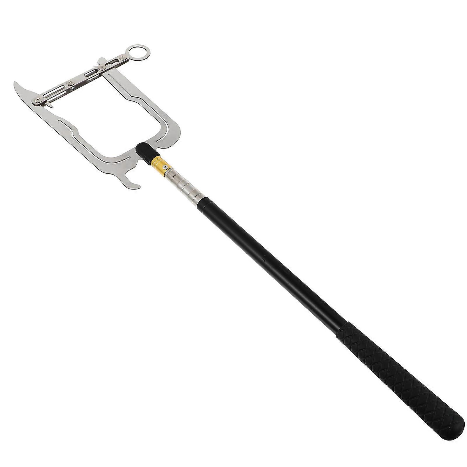 Boat Hook Telescopic Rod Portable for Use 1Set Black