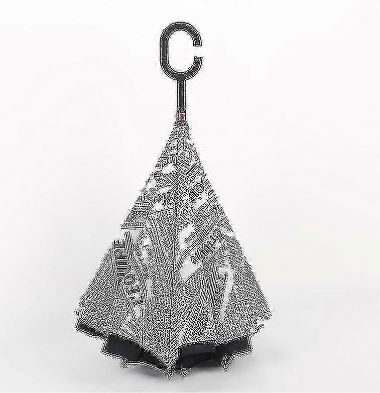 2025 C-handle Parasol Folding Windproof Umbrella Double Reversed