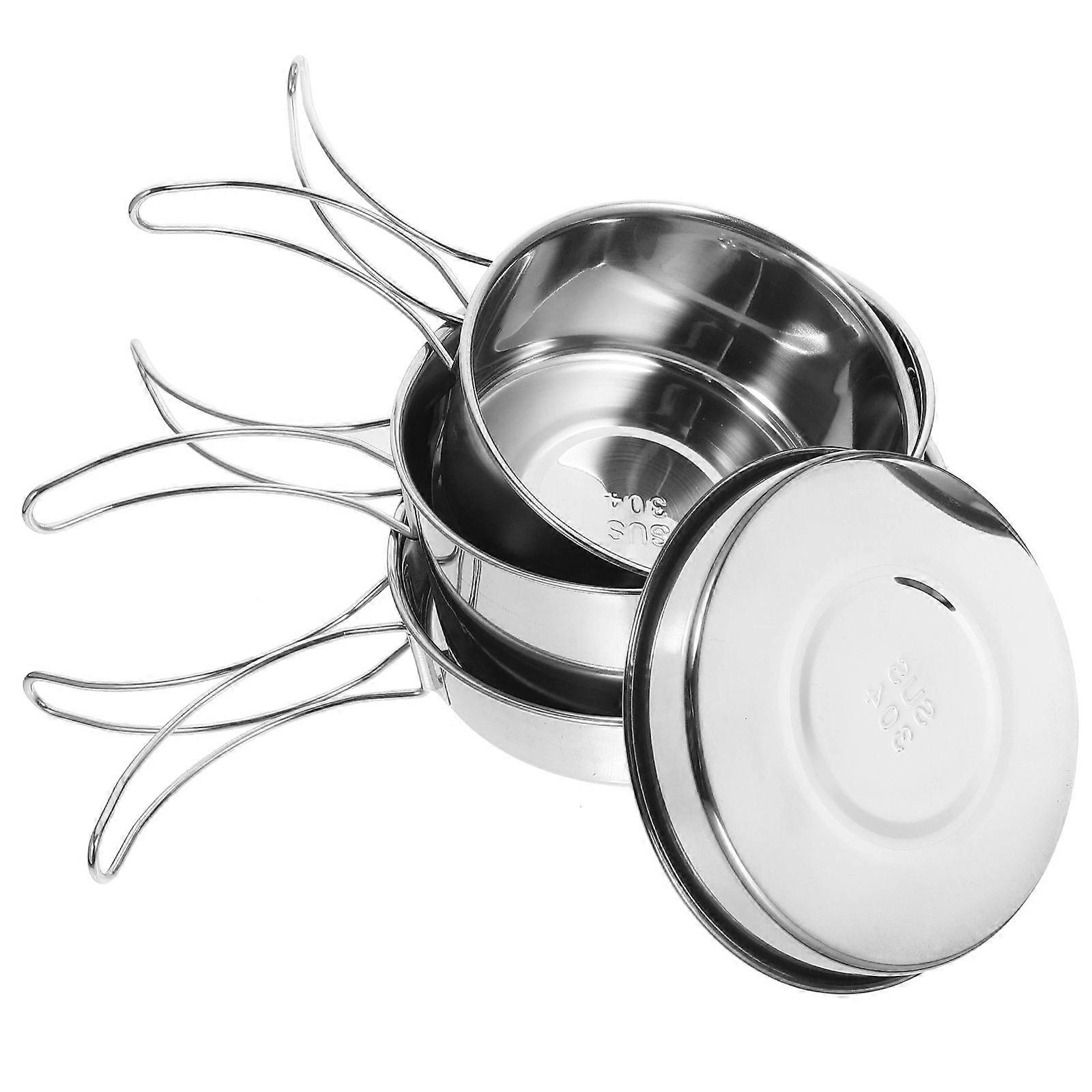 Multifunctional Camping Cookware Set For Backpacking 15.5X15.5X3CM Foldable Handle 1 Set Stewing