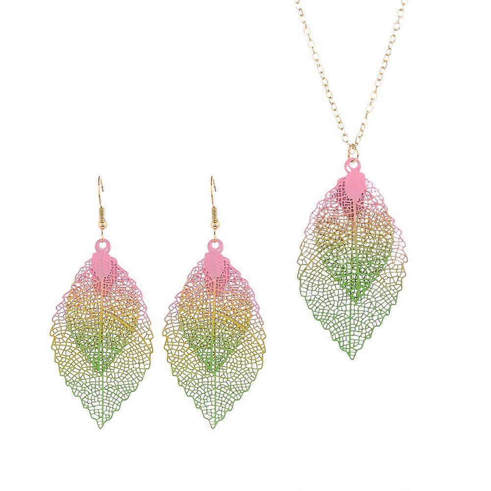 Leaf Necklaces For Women Statement Necklace Craftsmanship High Smoothness No Rust 1Set