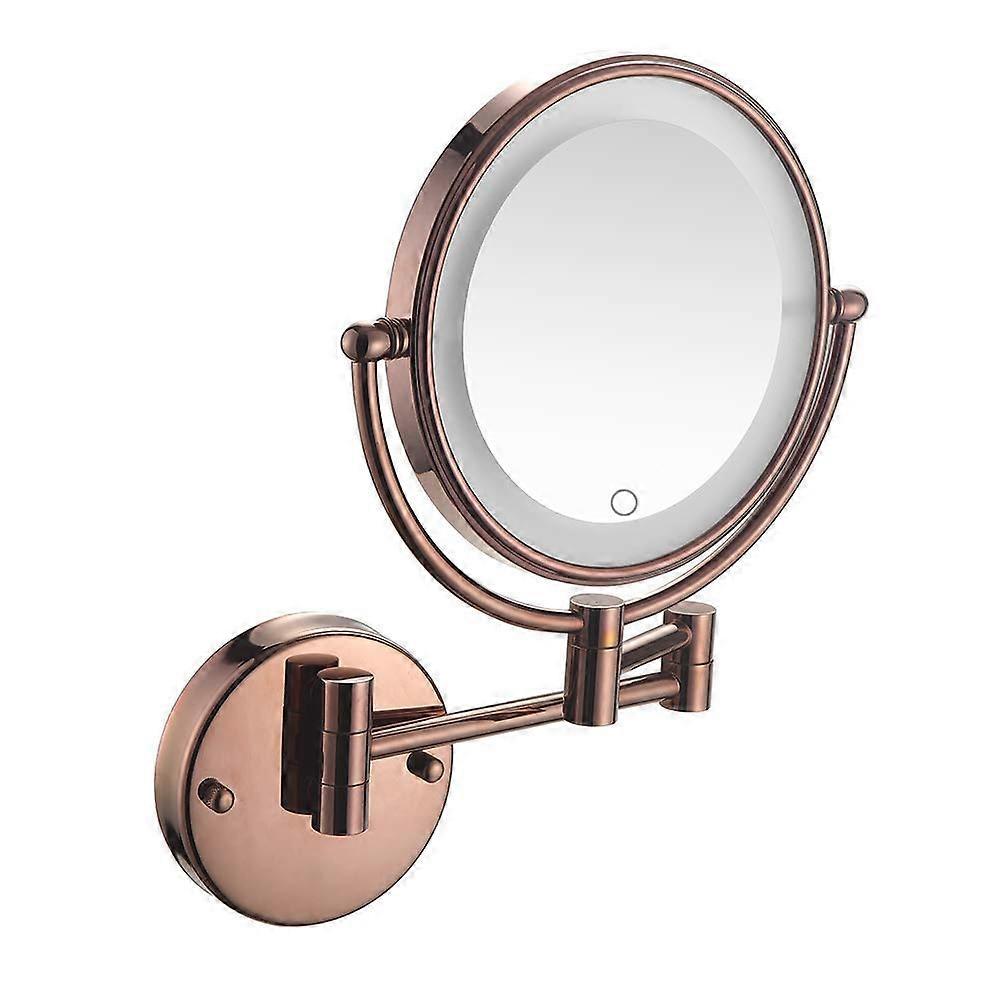 Wall Mounted Makeup Mirror Double Sided Magnifying Lighted Vanity Mirror with Touch Control PlugIn