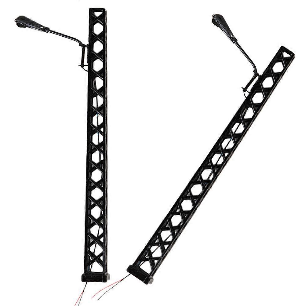 Miniature Train Lamp Model for Decoration 2Pcs DIY Plastic Scene Layout