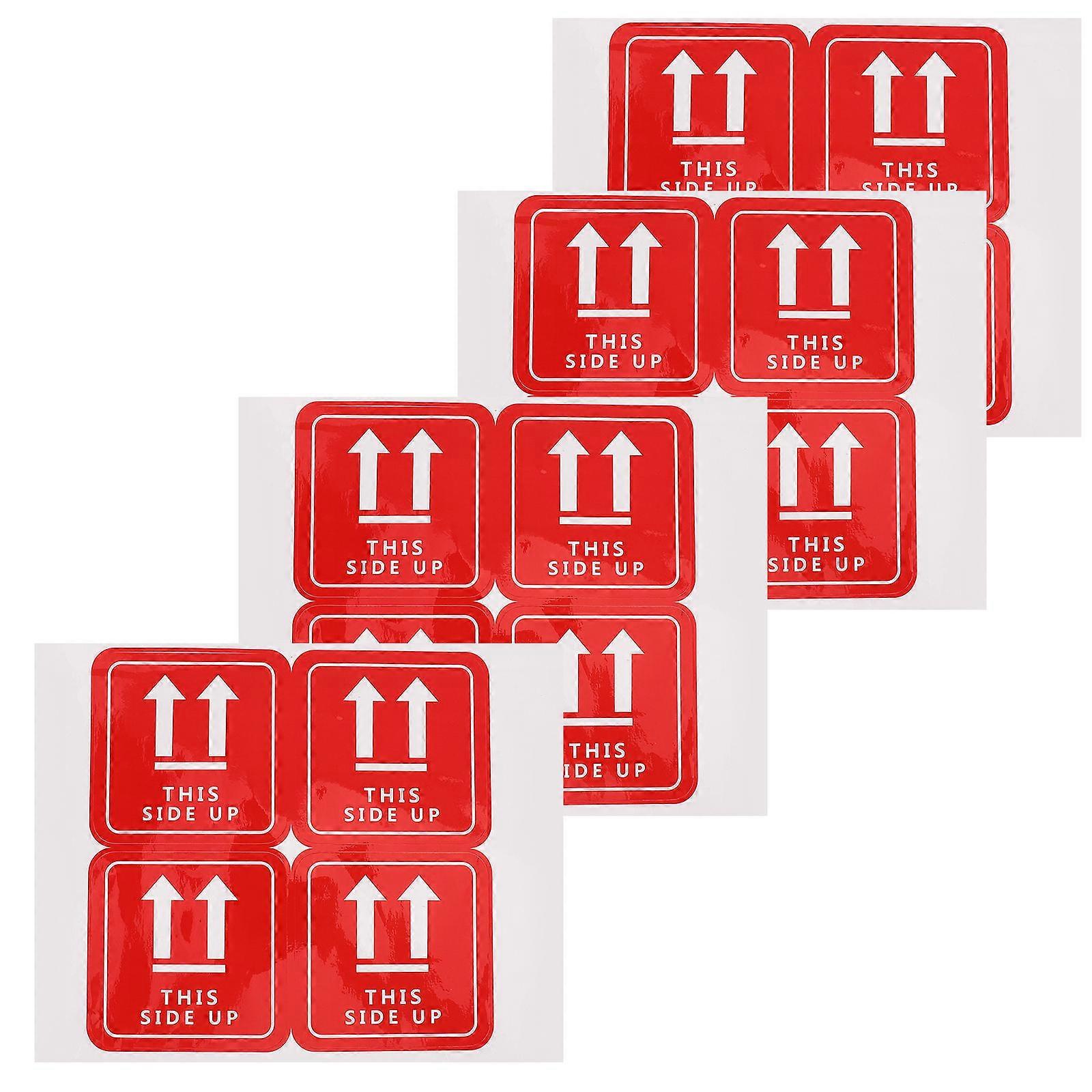 Caution Stickers for Packing 16Pcs Red PVC Adhesive
