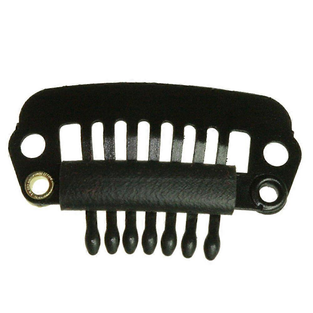 Hair Extension Clips with Silicon Lined Grip, Small Black Snap Clips for Extensions, 20 Pack