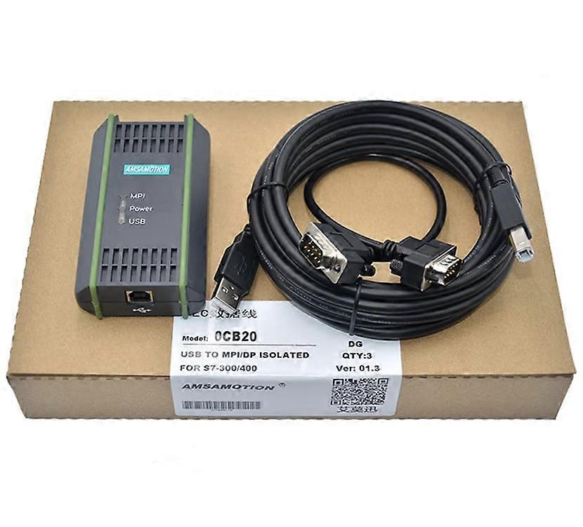 PLC Programming Cable MPI Download Cable for Siemens S7200 S7300 Optoisolated Fast Data Transfer
