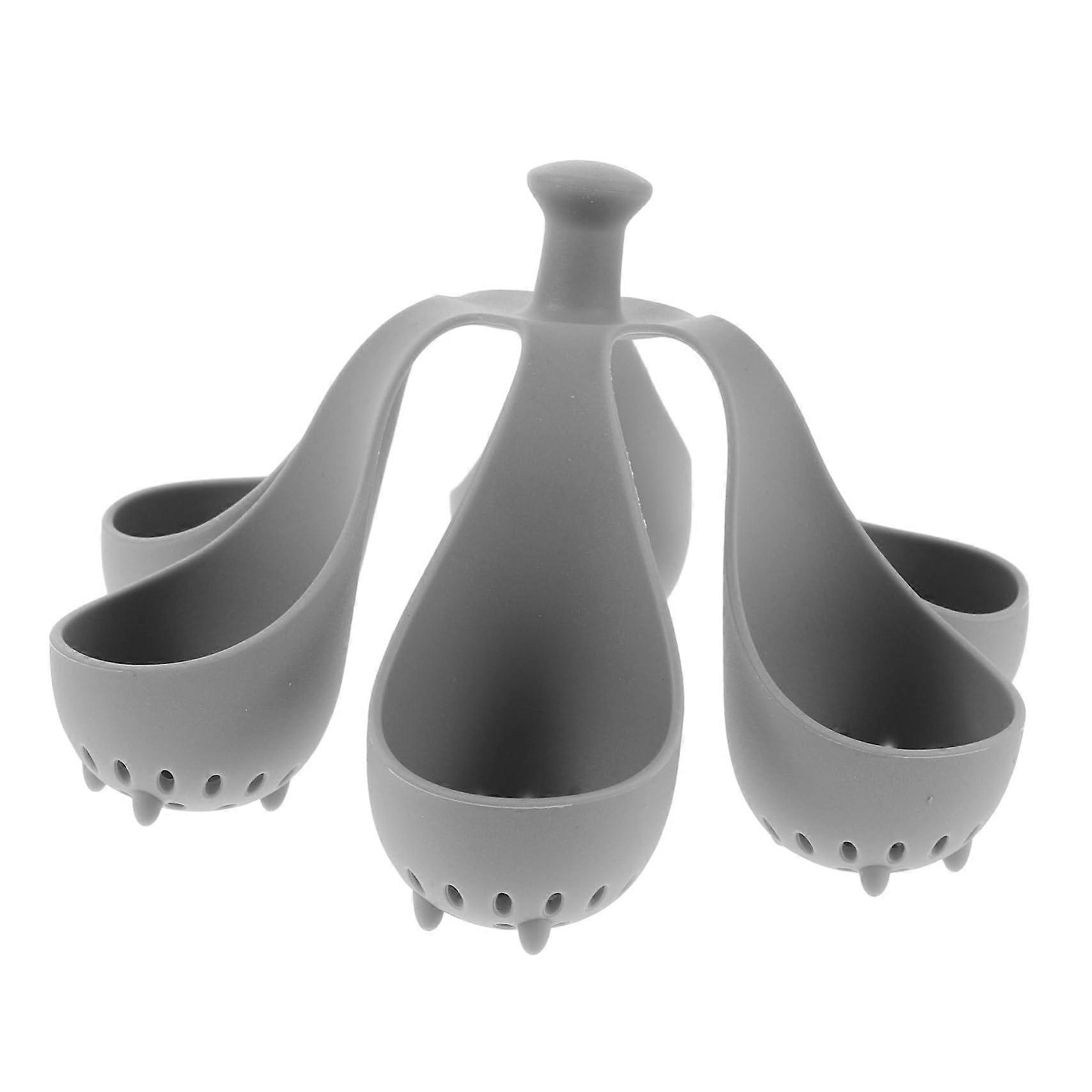 Silicone 6Hole Egg Cooker with NonStick Steamer Rack for Fast Hard Boiled Eggs