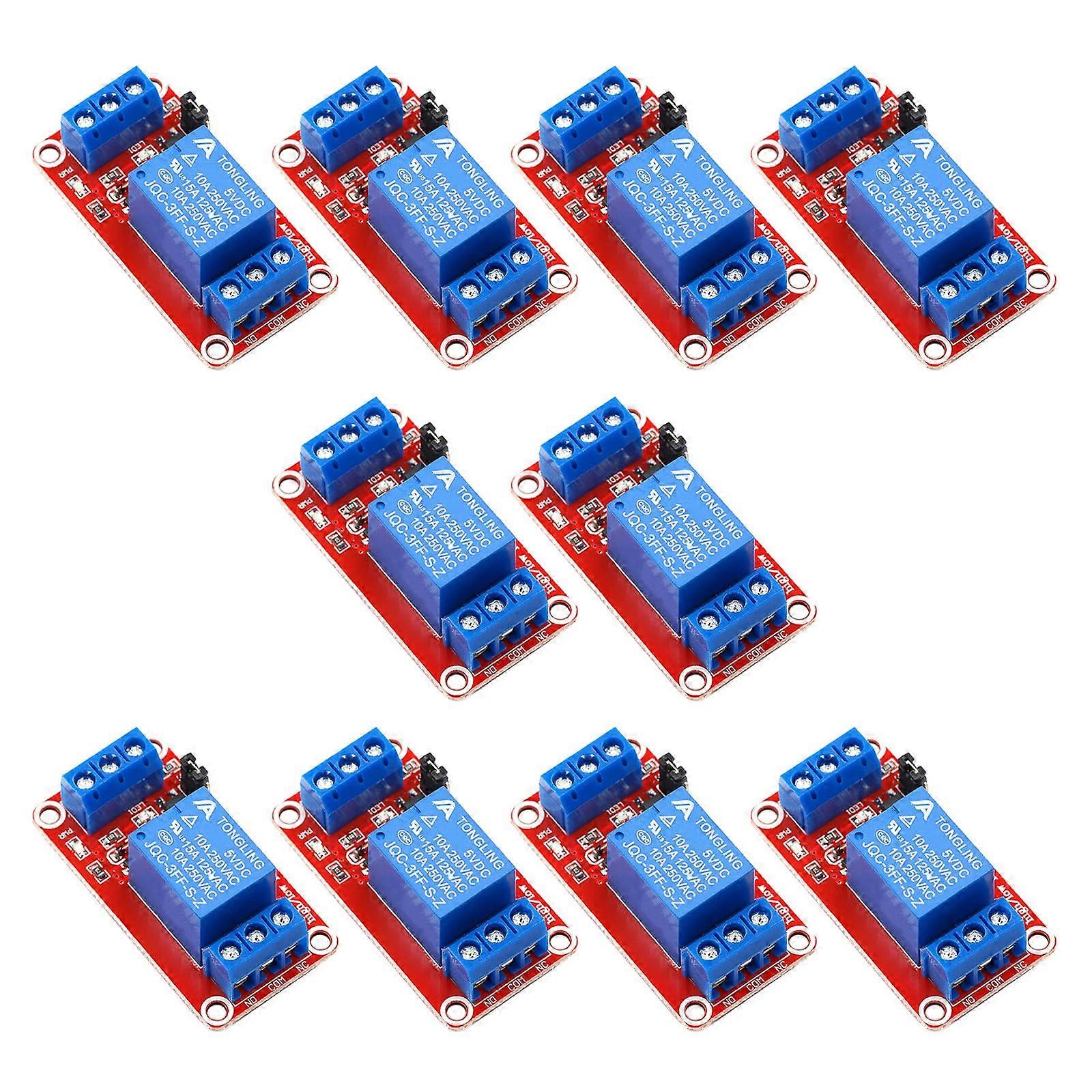 Relay Module 1 Channel 12V 10A Optocoupler Isolation  Low Trigger for Arduino Raspberry Pi, 10PCS