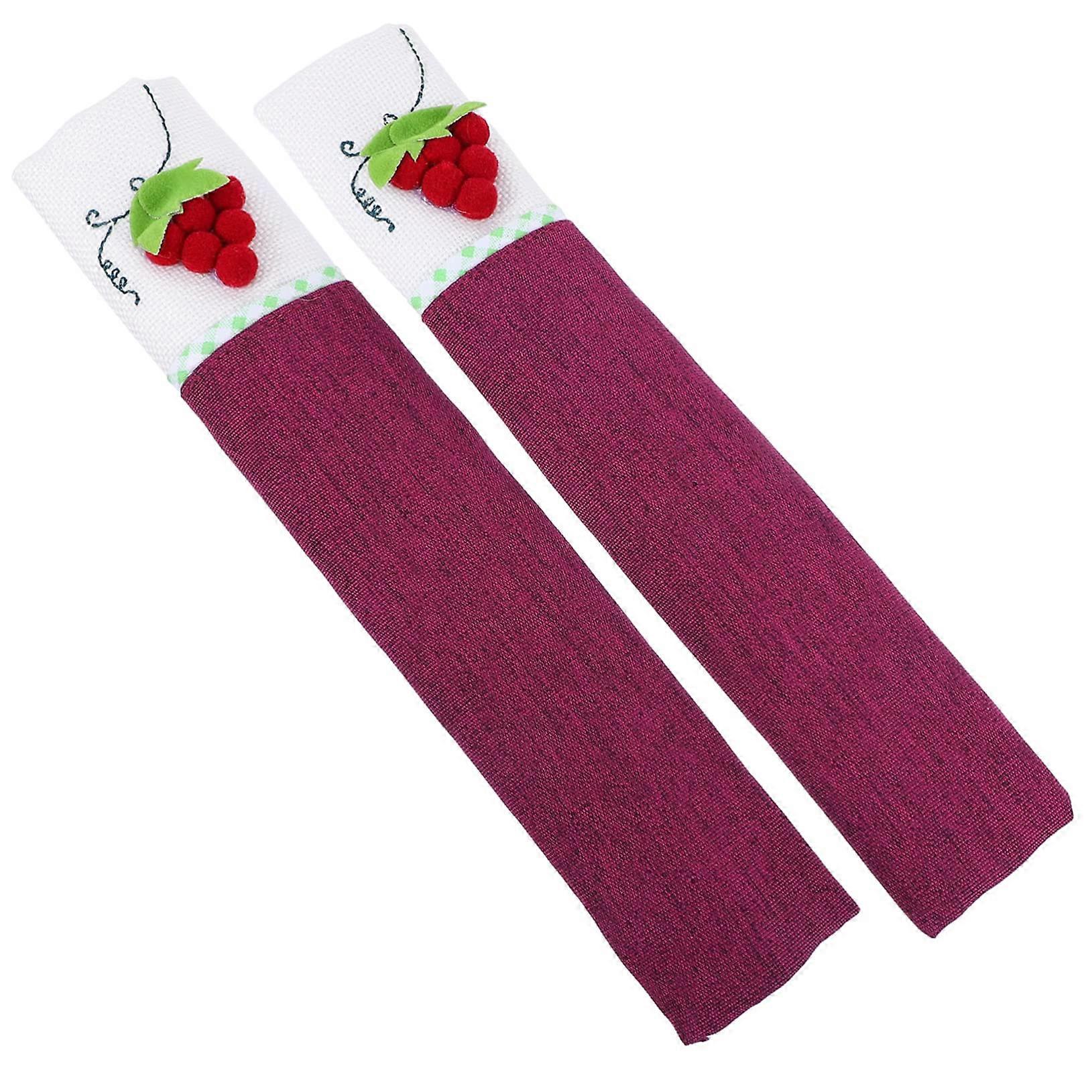 2pcs Fridge Handle Covers AntiFingerprint Washable Protector for Kitchen Appliances