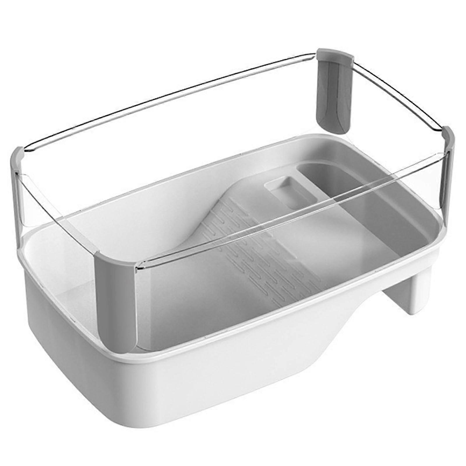 Large Turtle Tank with Basking Platform and Feeding Area, Spacious Easy Clean Habitat Box