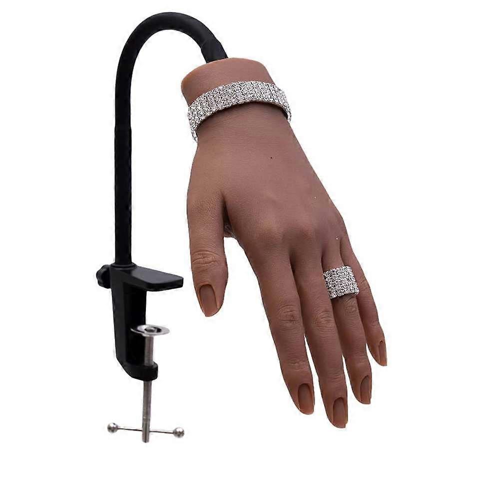 Silicone Practice Hand with Poseable Fingers for Nail Art Training and Acrylic Nails