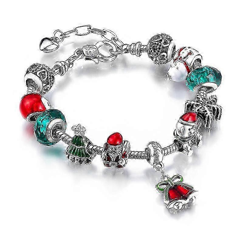 1pc Christmas Bracelet Beaded Charm Bangle