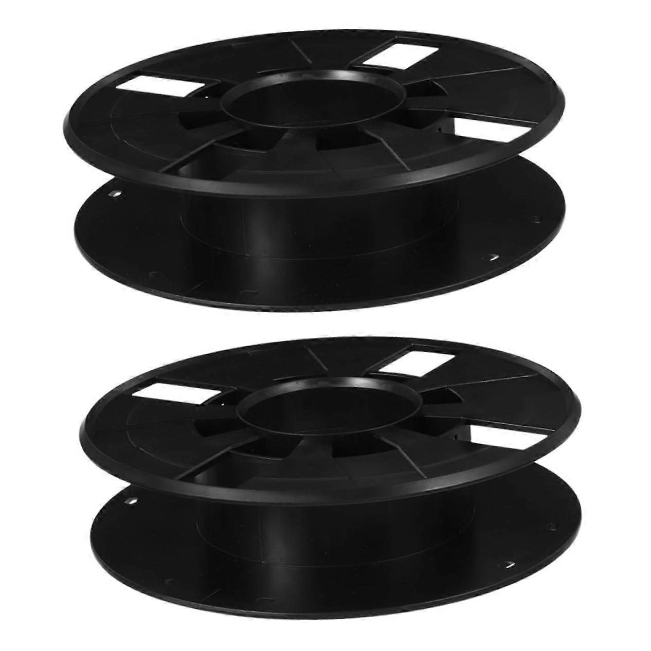 2pcs 3D Printer Filament Spool Holder with Tangle Storage and Extension Cord Reel