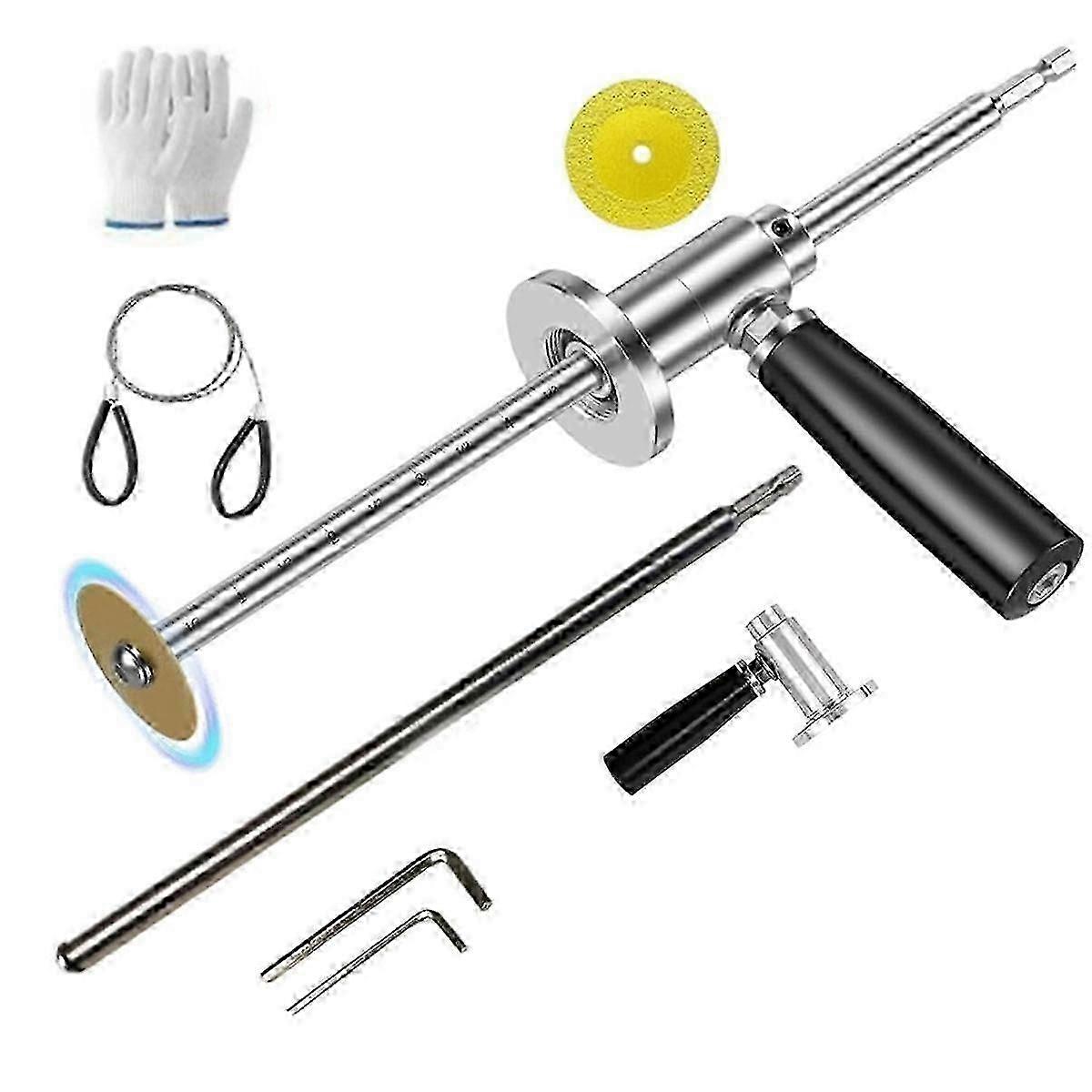 Inside PVC Pipe Cutter, 7-Inch Adjustable Depth Tool for Impact-Resistant PVC Pipes