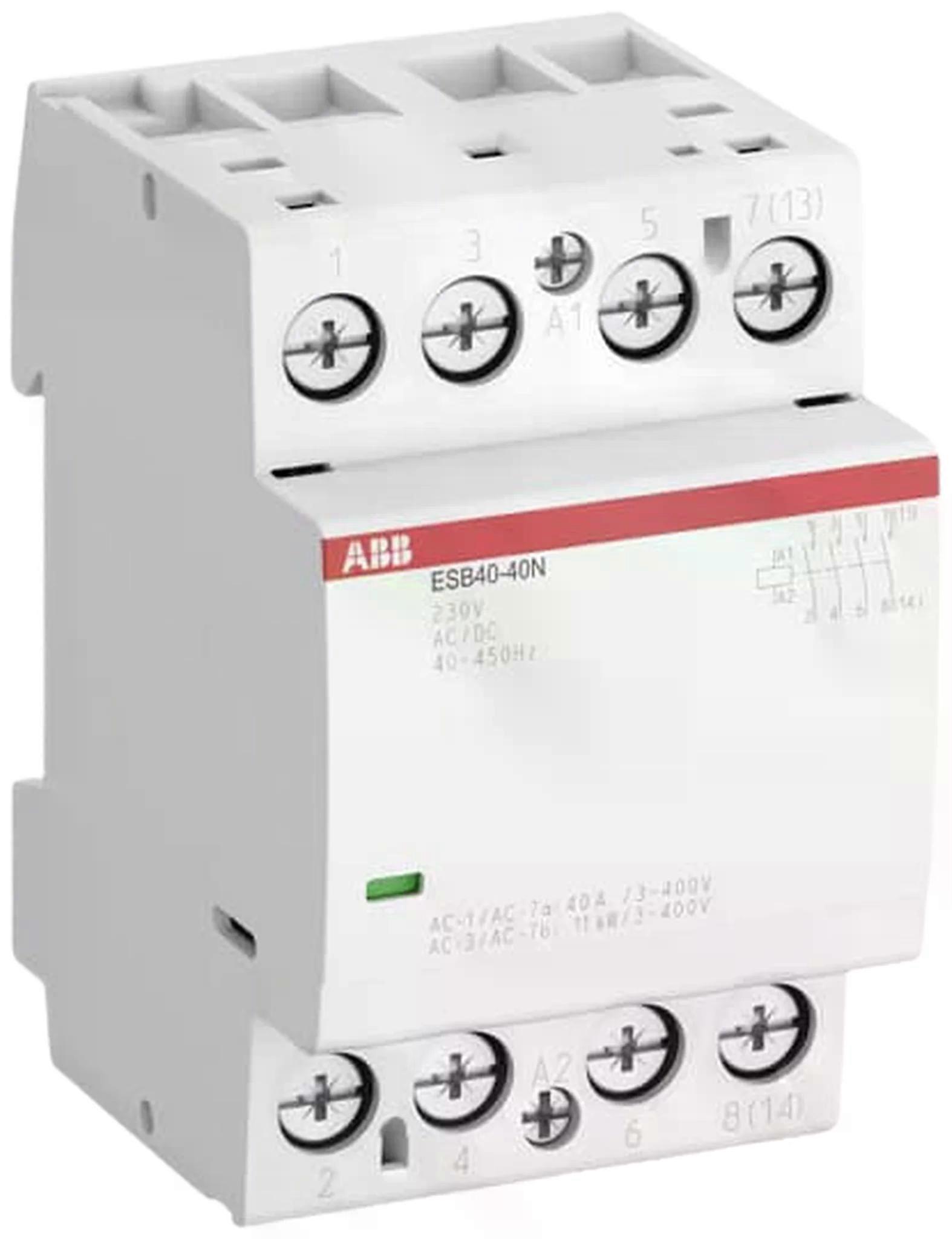 ABB Installationsschütz 40A, 4S/0Ö, 24 V AC/DC