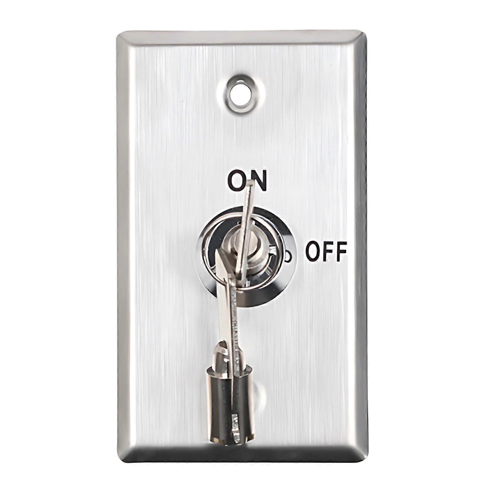 Key Switch Lock Stainless Steel Panel Mount for Door Security with 2 Keys and Broad Compatibility