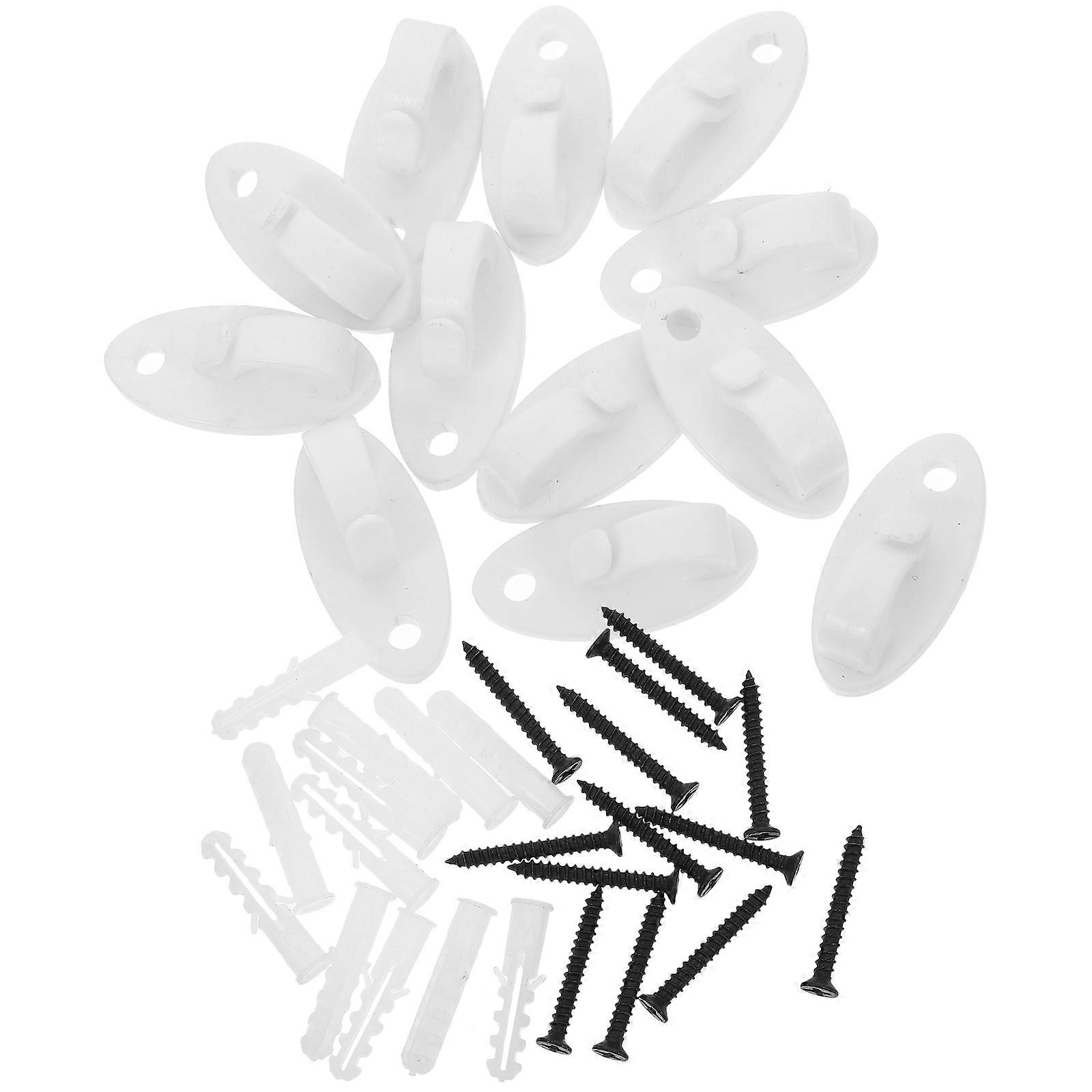 Light Hanger Plastic String Lights Hooks for Hanging with 48Pcs Screwin Hooks