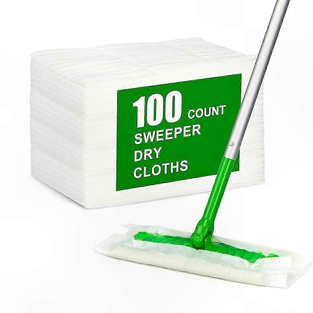 100-Pack Microfiber Cleaning Pads for Dry Mopping