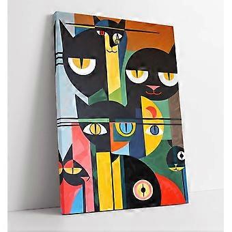 MULTI COLOUR CATS BAUHAUS STYLE Stress Reliever Jigsaw Puzzle AY0075