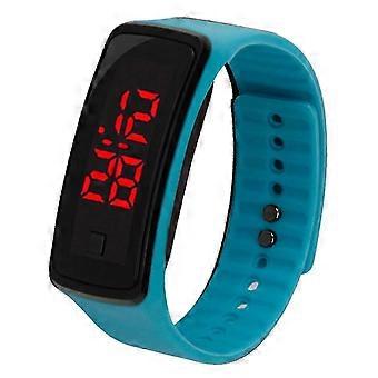 LED elektronisch horloge voor kinderen, outdoor polshorloge voor decoratie, blauw siliconen.