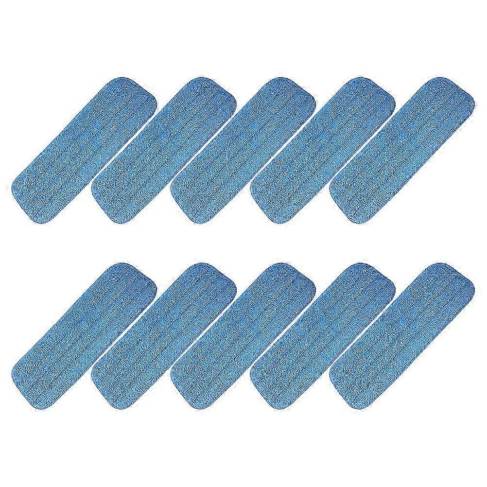 Sky-Blue Microfiber Mop Pads for Wet Mopping Replacement 10Pcs Pack