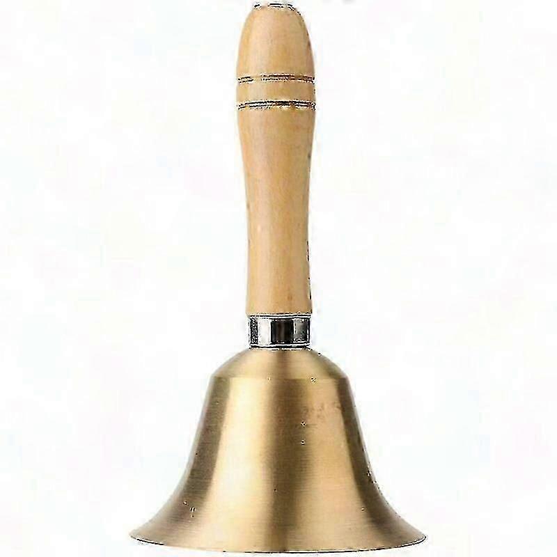 Solid Copper Hand Bell with Wooden Handle