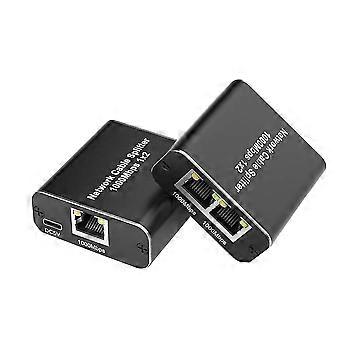 LAN Splitter 1 para 2, 1000 Mbps Ethernet Splitter 2 portas Gigabit Network Splitter para computador, Hub,-AM