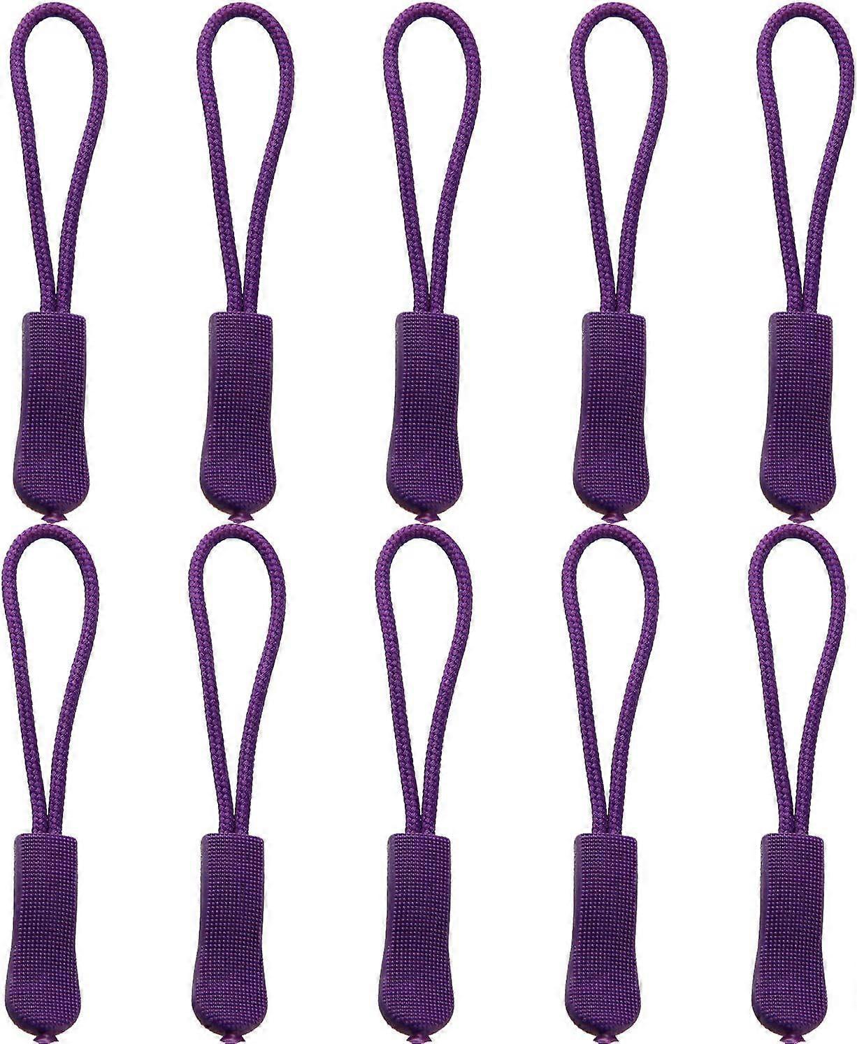 10Pcs Remplacement Zipper Pulls Orange Zipper Pull Cordon Extend, Violet