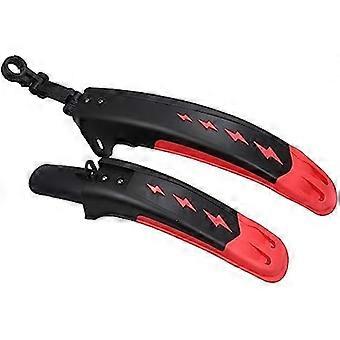 Bike Fender Set Mudguard Set Front and Rear 2 Parts-Universal Full Cover Thicken Widen Bicycle Adjustable Bike Fender Mud Guard Mudflap for MTB Road B