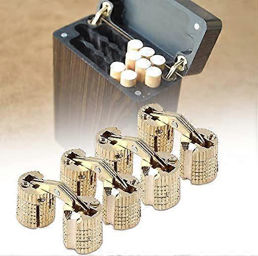 Dww-Concealed Brass Hinge, 4 Pieces, 8mm, Barrel Shape