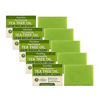 1~5pcs Tea Tree Soap Antifungal Antibacterial Treatment for Face & Body Acne, Athlete's Foot, Tinea,Folliculitis Ringworm Jock Itch 100G25-26
