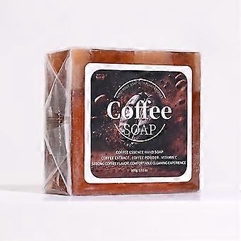 Kaffebönstvål, handgjord med kaffeextrakt och C-vitamin, djuprengörande och uppstramande tvål för ansikte och kropp, 100 g / 3,52 oz