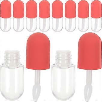 Lip Balm Bottles for Storage Use 10Pcs Red Empty Lip Gloss Tubes Included