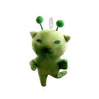 Abstract Art Green Cat Plush Toy with Movable Hands N and Feet EW; E7X7