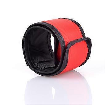 4pcs LED Luminous Snap Bracelet Wristband Night Running Warning Wristband Snap on Bracelet (Red, Green, Orange, Yellow)