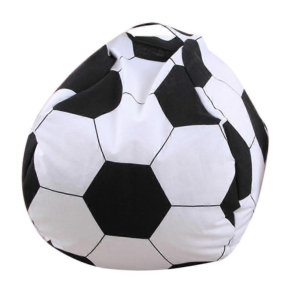 Housse de pouf de rangement pour peluches, motif football, 53 cm (21 pouces).