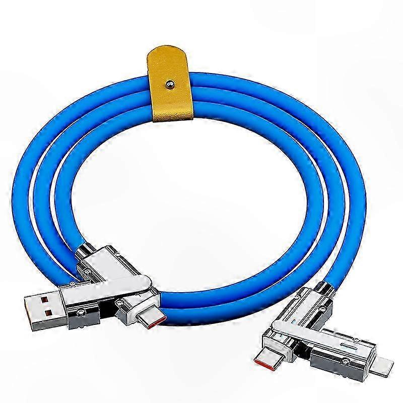 USB Cable 1m, Blue PVC for Charging and Data Transfer