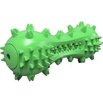 Hondentandenborstel, hondentandenborstel, massief rubber, speelgoed voor kleine en middelgrote honden, groen, kauwen