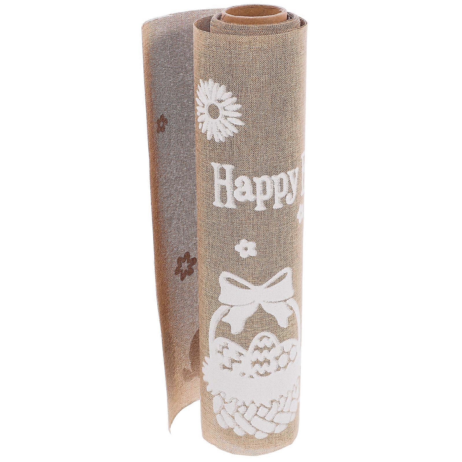 Easter Table Runner Designed for Home with Rabbit Eggs