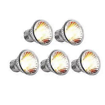 5PCS UVA+UVB Reptile Heating Light Bulb Basking UV Light Bulbs