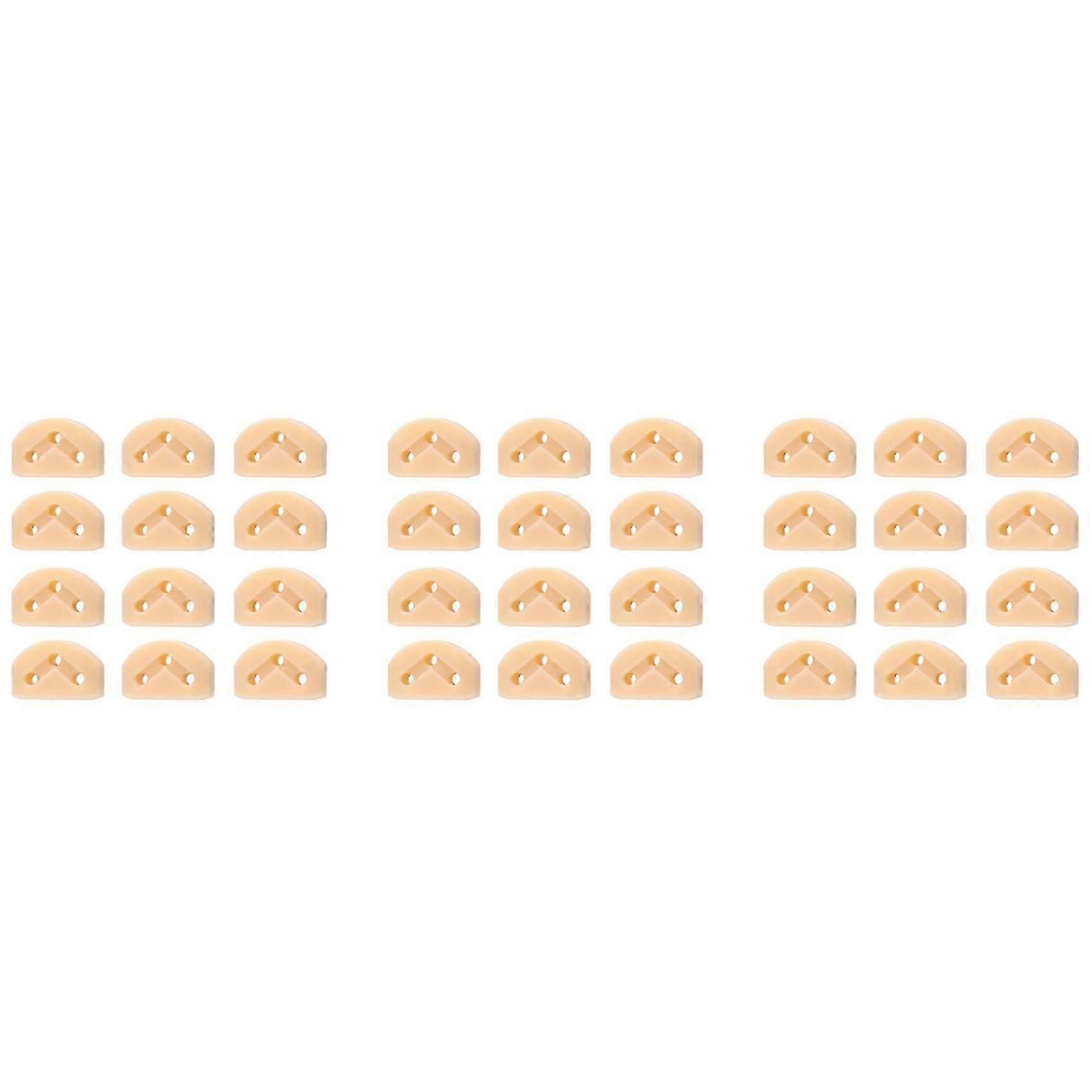 36Pcs Classical Guitar Rollers String Trees Retainer Guides Guitar String Locks Nut Block Clamp, Apricot