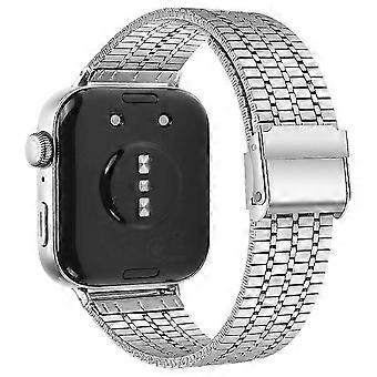 compatibile per Huawei Watch Fit 3 bande 316L cinturino di ricambio in acciaio inossidabile, argento